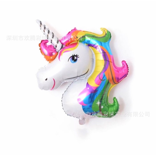 Set bóng tráng trí sinh Nhật bé gái mẫu ngựa kỳ lân pony 1 sừng tặng kèm bơm keo mẫu mới