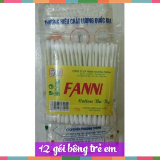 Bông ngoáy tai trẻ em, bông ngoáy tai bé sơ sinh (12gói)