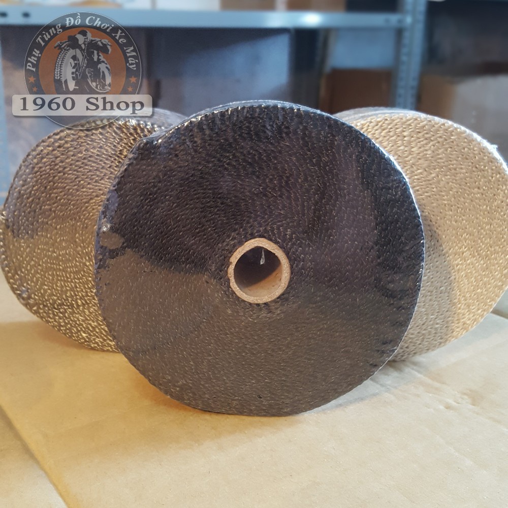 Dây vải bố thủy tinh quấn cổ pô xe máy Harley Cafe Racer Tracker Chopper Bobber CG125 SU GN125 CD 67 WIN Honda Yamaha