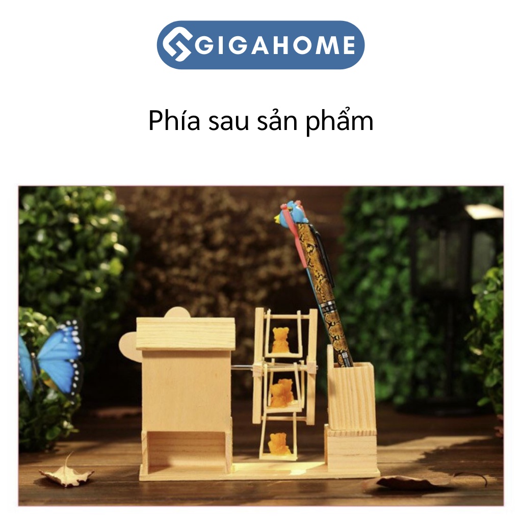 Hộp Nhạc Gỗ Có Ngăn Đựng Bút Cho Bé GIGAHOME Trang Trí Bàn Học 4624