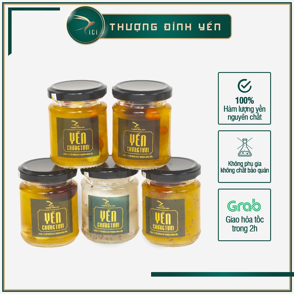 Yến Chưng Tươi CICI THƯỢNG ĐỈNH YẾN Nhiều Vị (Bát tiên/mẫu tử/cung đình/kim bài/ngũ vị)