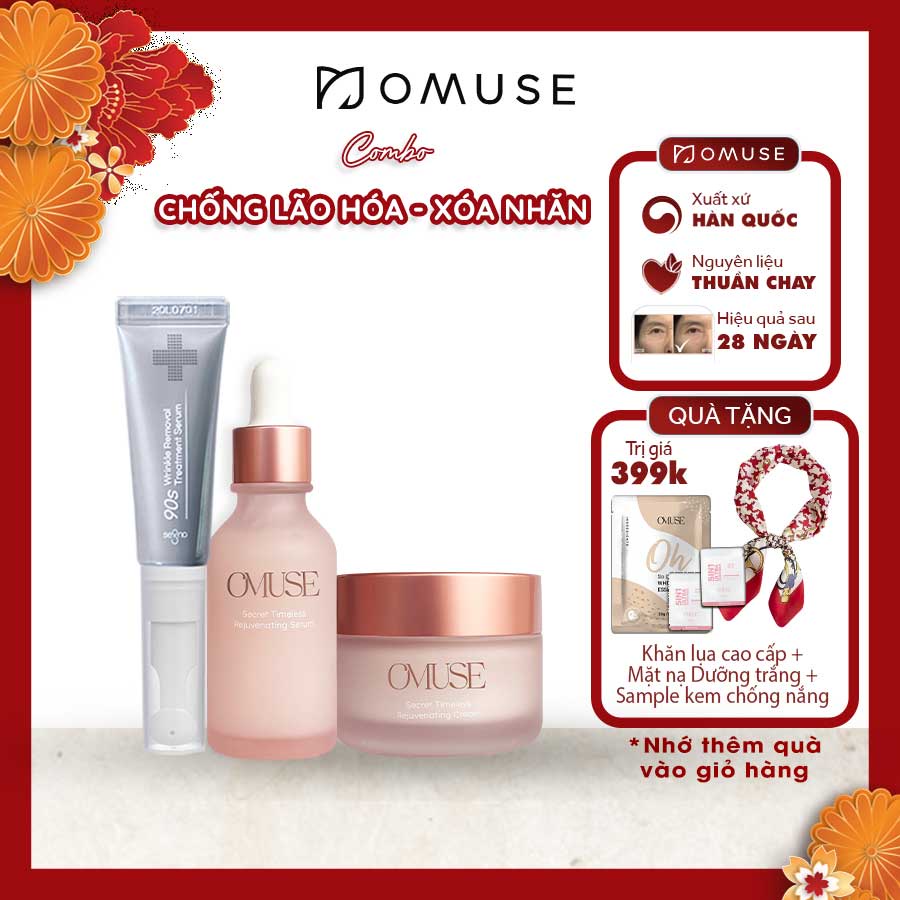 Bộ sản phẩm xóa nhăn, chống lão hóa chuyên sâu 90s x O’Muse Secret Timeless Rejuvenating Set