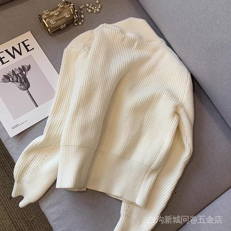 Áo Khoác Cardigan Dệt Kim Dáng Ôm Màu Xám Phong Cách Nhật Bản Thanh Lịch Dễ Phối Đồ Thời Trang Xuân Thu Cho Nữ