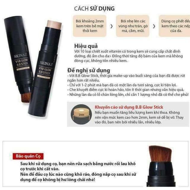 BB Stick Skina z Cao Cấp Siêu Mịn Đẹp Tự Nhiên