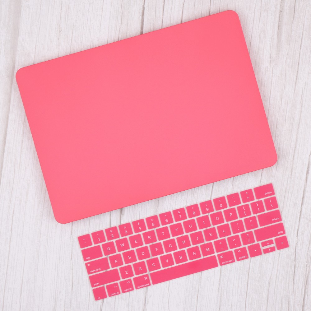 Vỏ laptop nhựa cứng màu hồng kem kèm vỏ bàn phím bảo vệ cho Macbook Air 13 Mac Pro 13 15 11 A1465 A1370 A1534 A1369 A1466 A1932 1706 A1989 A2159 A1708 A1425 A1502 A1278 A1398 A1707