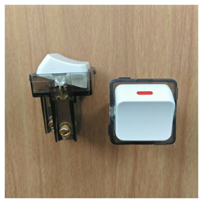 Hạt Công Tắc Tròn Vuông 1&2 Chiều Nhựa Trắng 10A -20A