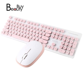 Bàn Phím Không Dây 104 Phím 2.4ghz Cho Windows 7 / 8 / 10 / Màu Hồng