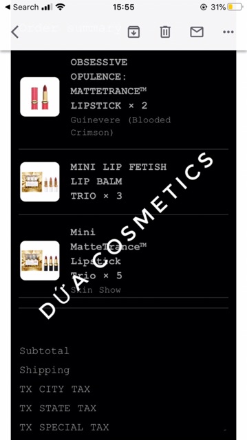 [Đủ bill] Set son Pat McGrath Labs Mini Lip Fetish Lip Balm Trio