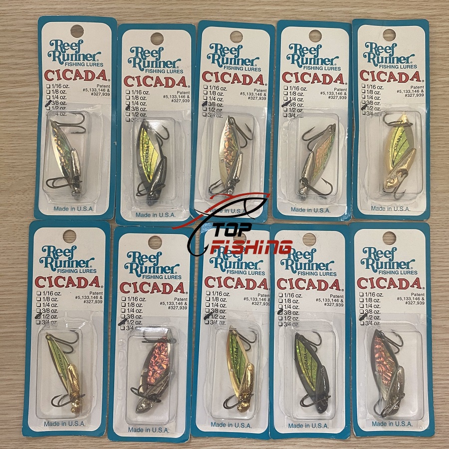 Mồi Lure Cicada Usa 10,5g &amp; 14g ( Hàng Chính Hãng ) Cá Sắt Cicada Mỹ - TopFishing