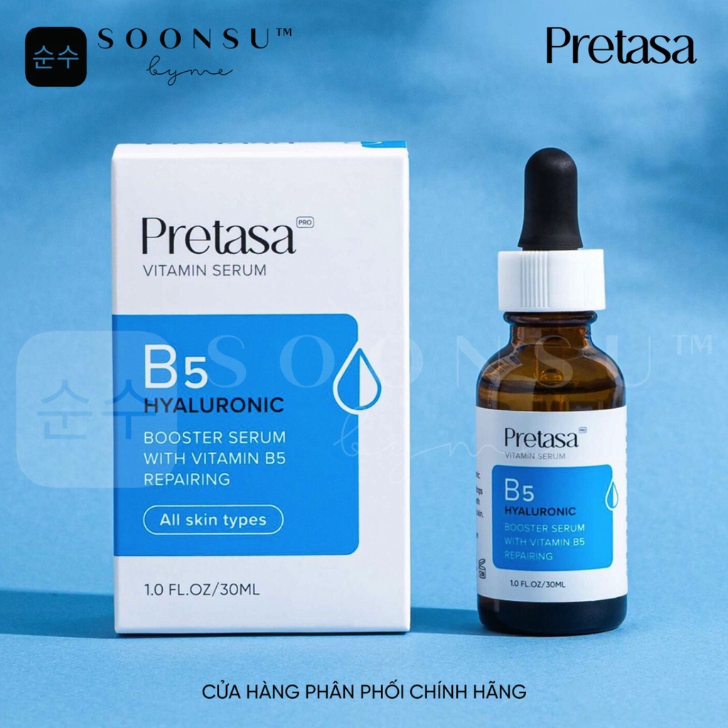 PRETASA Tinh Chất Cấp Ẩm Phục Hồi Da B5 HYALURONIC ACID 30ml
