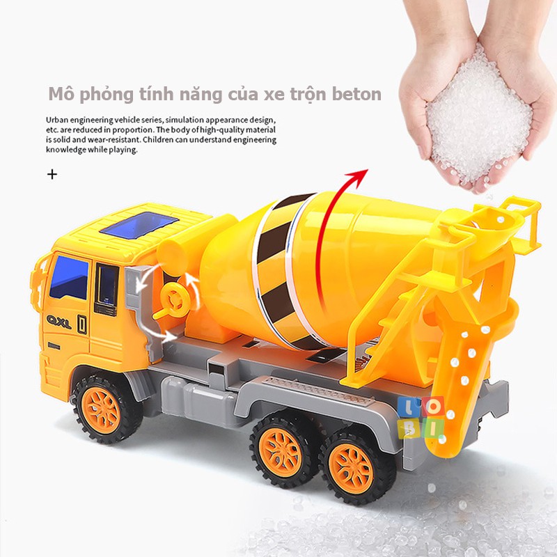 [Mã SKAMLTS7 giảm 10% đơn 150K] Ô tô đồ chơi cho bé, mô hình oto xây dựng cỡ lớn chạy đà - Lobikids