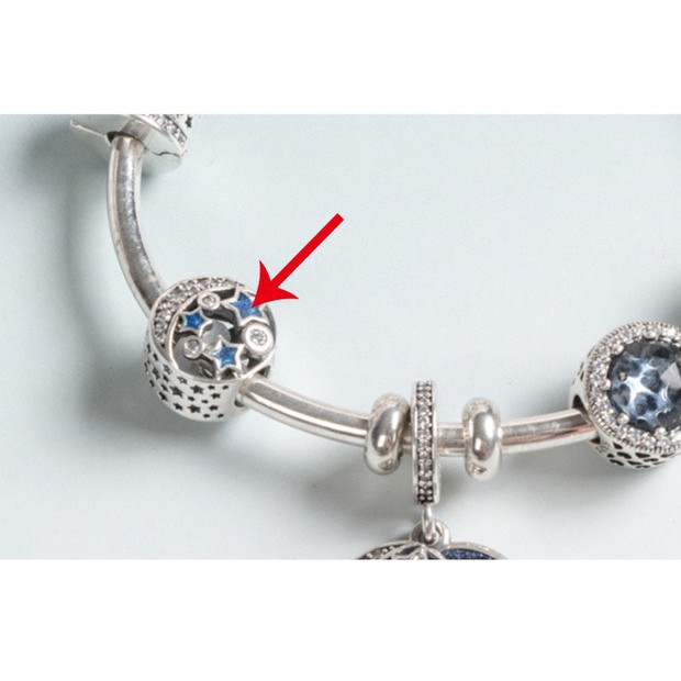 Chốt cao su chặn charm bạc S925 pandora bịch 10 hạt