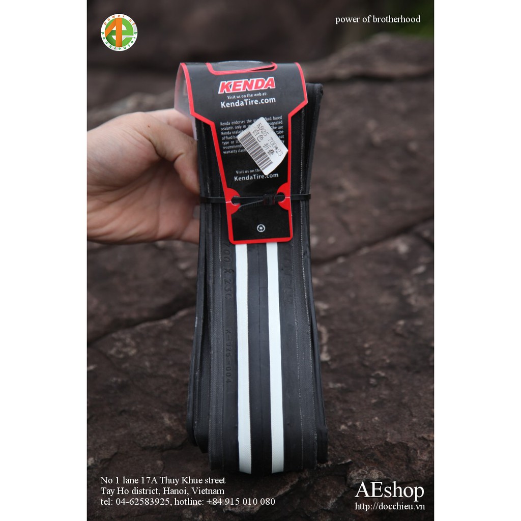 lốp Kenda vỏ Kenda road 700*23C 120 tpi chống gai gấp K925 trắng Kaliente Pro