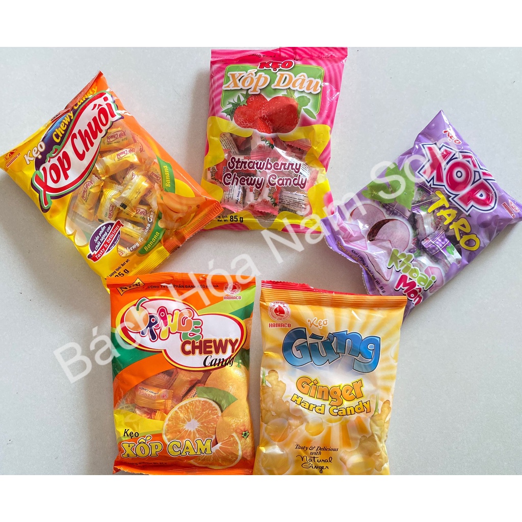 Kẹo Xốp Dâu /Chuối/Cam/Khoai môn/Gừng Hải Hà