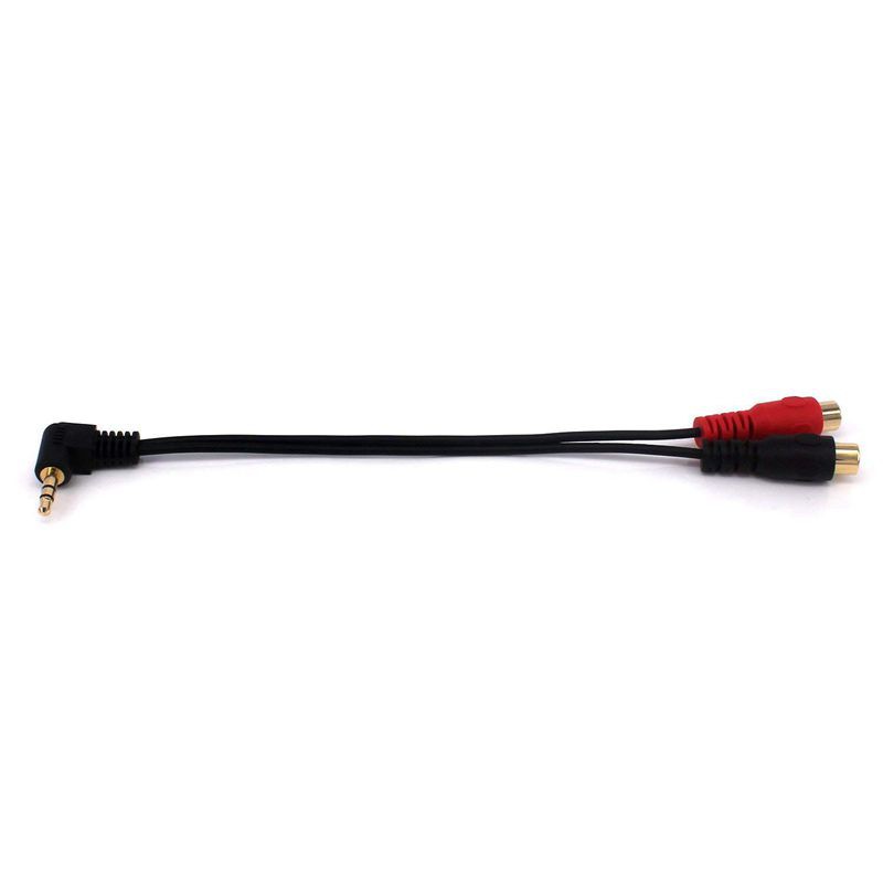 Dây cáp chia cổng 3.5mm 1/8inc TRS sang 2 cổng RCA kích thước 20cm hàng chất lượng cao