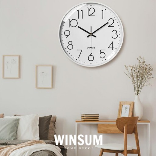 Đồng hồ treo tường kim trôi, mặt kính, thiết kế đơn giản hiện đại - winsum.decor