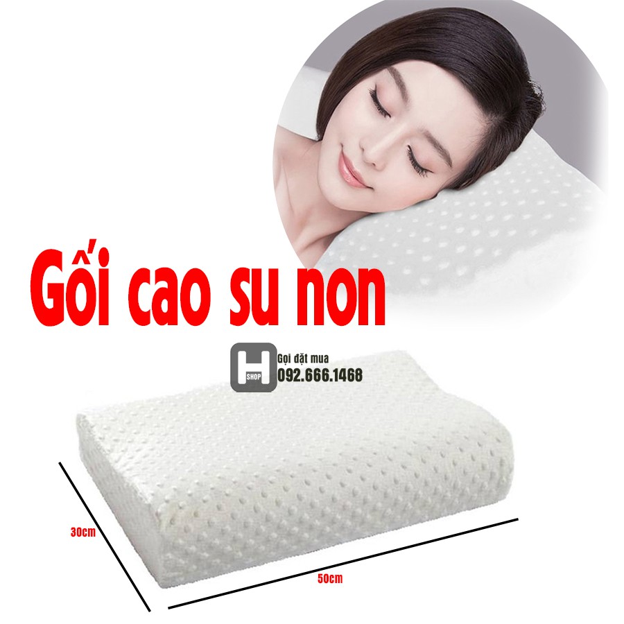 ối cao su non người lớn (Nhiều Màu Được Chọn) - Kích Thước 30cm x 50cm x 9cm Gối chống ngáy ngủ