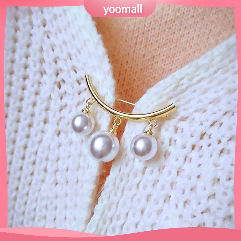 Trâm cài gắn hạt ngọc trai giả trang trí trang phục thời trang