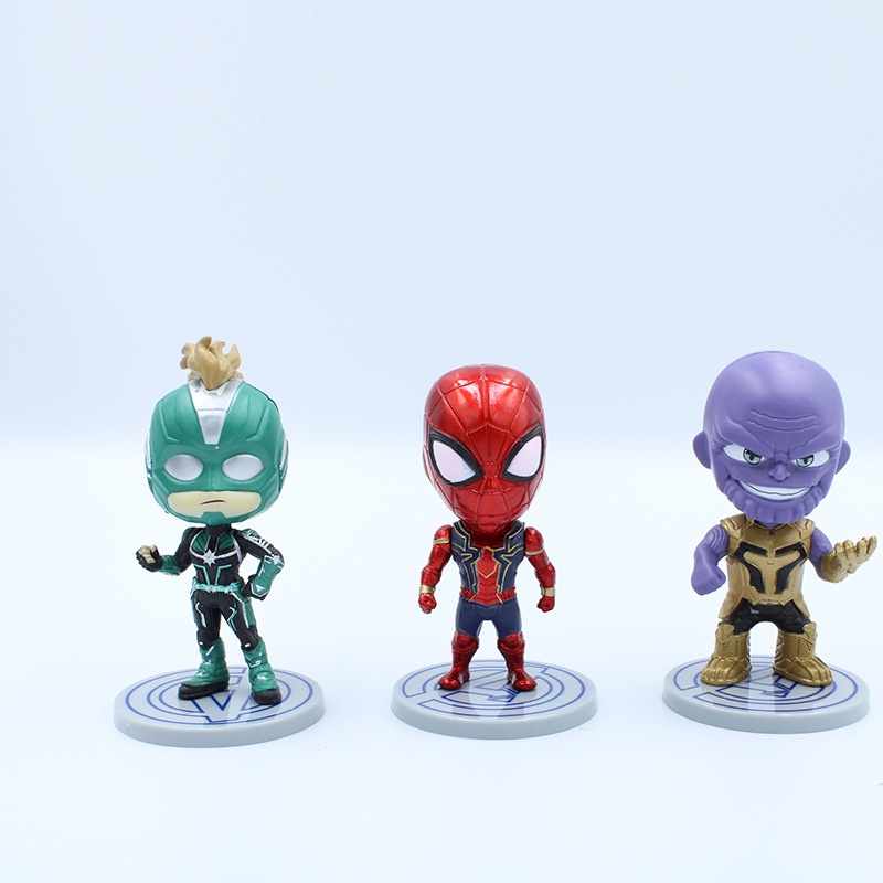 [Set E] Mô hình nhân vật Marvel comic Captian Marvel - Iron Man - Spider Man - Bucky - Thanos - Doctor Strange