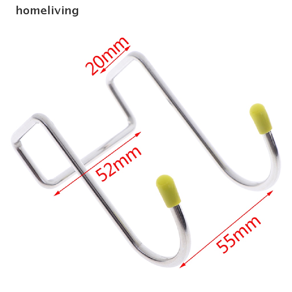 1 Móc Treo Đồ Hình Chữ S Đôi Bằng Thép Không Gỉ Gắn Tường Nhà Bếp / Phòng Tắm