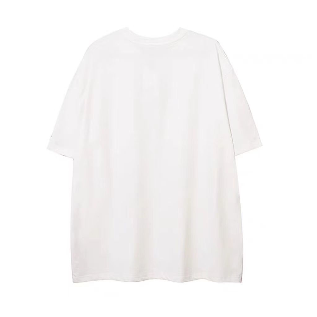 Áo Thun 100% Cotton Nguyên Chất In Hình Mèo Hoạt Hình Phong Cách Đường Phố Thời Trang Dành Cho Nam Nữ