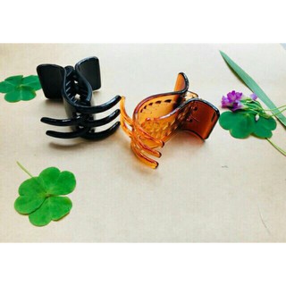 Vỉ 12 Kẹp Tóc Càng Cua 3 Răng, 5 Răng Hai Màu Đen Nâu