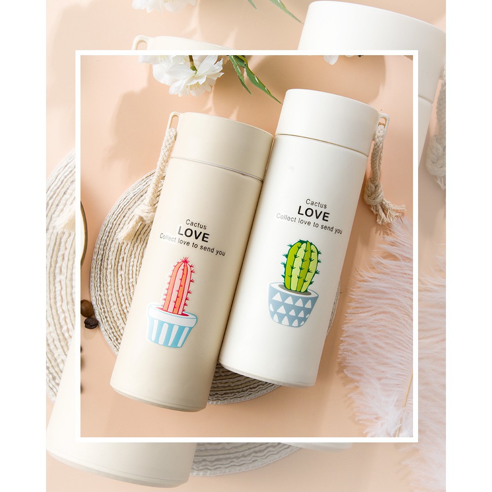 [CHỐNG VỠ] Bình Đựng Nước Giữ Nhiệt Thuỷ Tinh Nhỏ Xinh Vỏ Chống Vỡ | BigBuy360 - bigbuy360.vn
