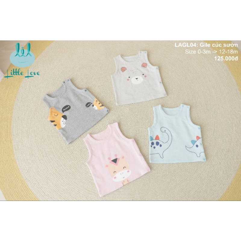 Lil little love - Áo gile nỉ xinh yêu cho bé 7-12kg