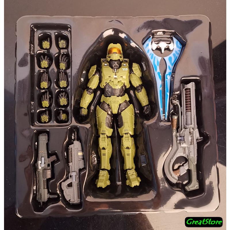 Mô hình Halo Master Chief Mjolnir Mark VI   tỉ lệ 1/12 17cm Cử động được