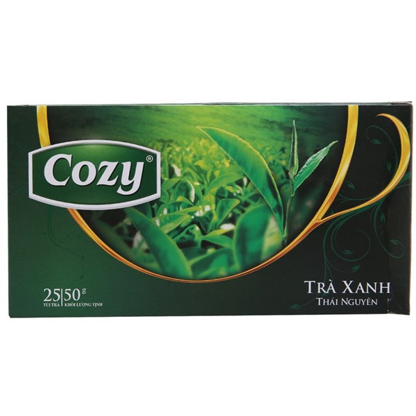 Trà Cozy Túi lọc Xanh Thái Nguyên (2g x 25 gói/hộp) - TCZ010