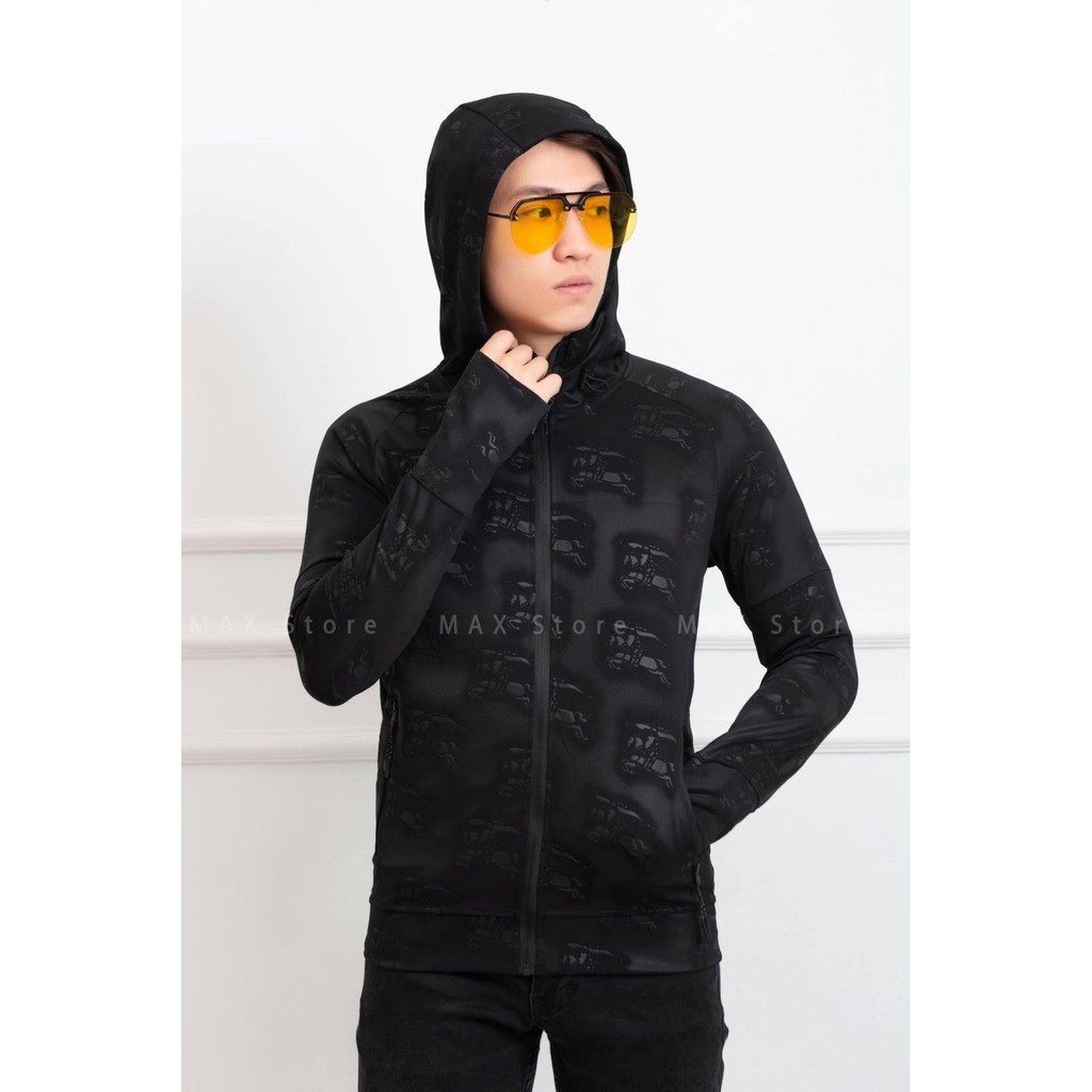 Áo Chống Nắng Nam Nữ chất Umi dày dặn co dãn logo dập vân nổi ngăn ngừa tia UV tiếp xúc trực tiếp với da