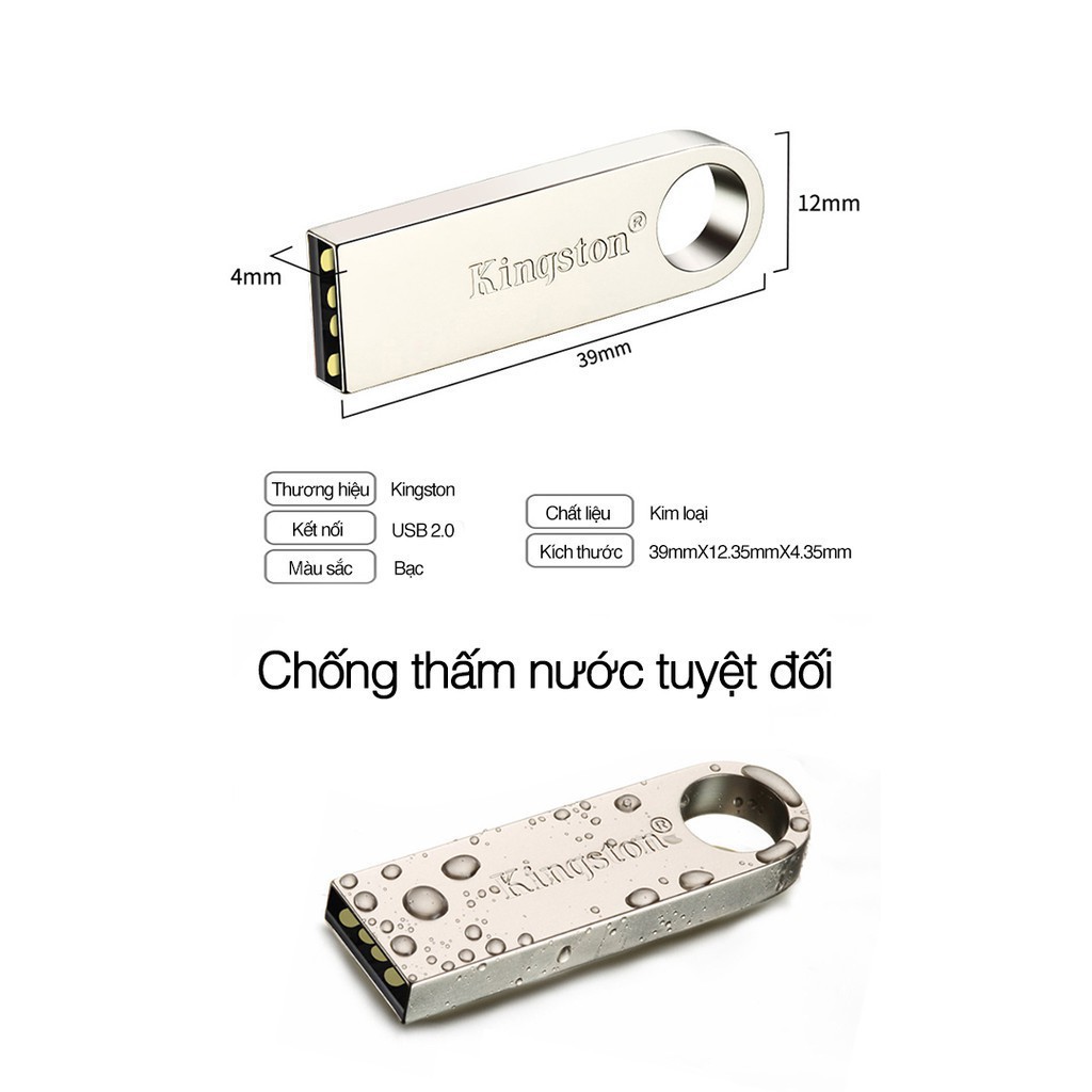 🔥Chất lượng🔥 USB Kingston SE9 64Gb/32Gb/16Gb/8Gb/4Gb/2Gb - USB2.0, chống nước, BH 12 tháng