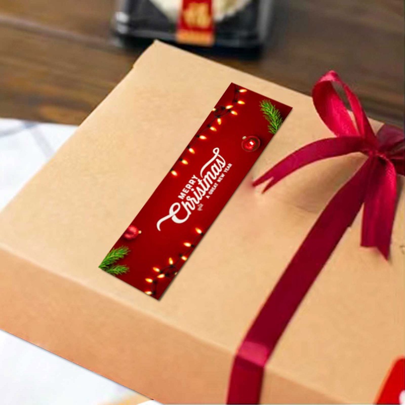 Cuộn 120 Nhãn Dán Merry Christmas Dùng Làm Quà Tặng Giáng Sinh