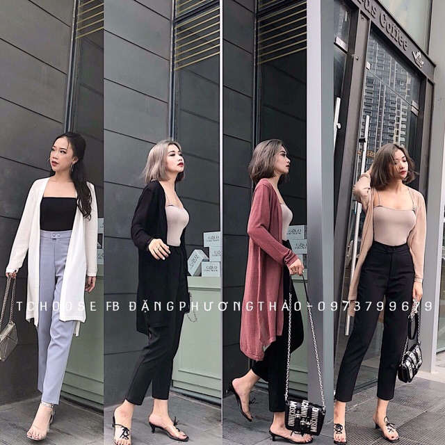 ÁO KHOAC LEN MỎNG DÁNG DÀI CHUẨN HÌNH | BigBuy360 - bigbuy360.vn