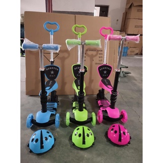Xe trượt Scooter 3 in 1 kiểu dáng bọ rùa cho bé 2 - 12 tuổi