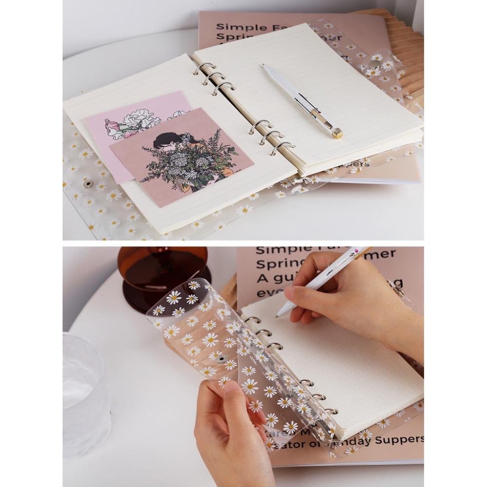 Bìa sổ còng KOGANO sổ còng A6 họa tiết hoa cúc phong cách Hàn Quốc độc đáo bắt mắt SN-001392