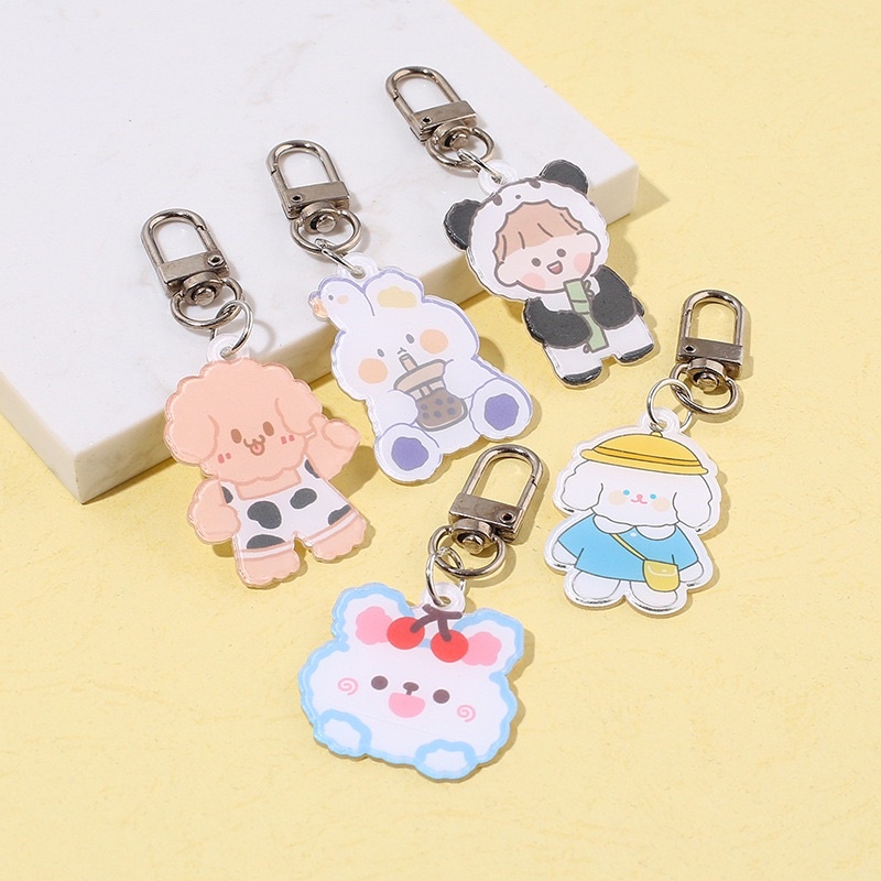 Móc Khóa Acrylic Họa Tiết Hoạt Hình Dễ Thương