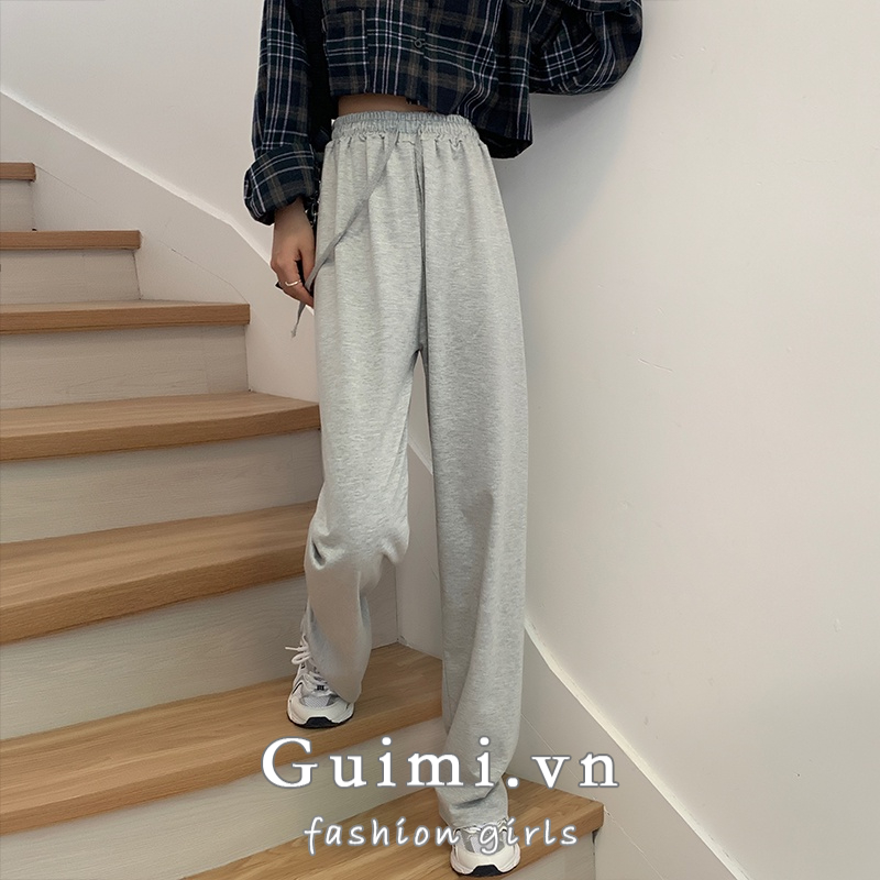 Quần Dài Ống Rộng Lưng Cao Thời Trang Mùa Thu Mới Cho Nữ