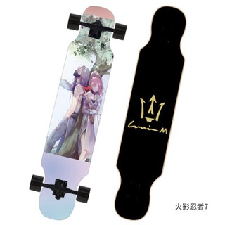 Ván trượt Longboard cao cấp in hoạt hình Naruto sành điệu