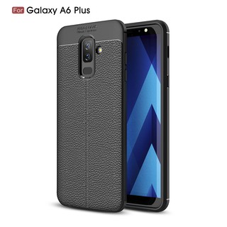 Ốp dẻo họa tiết da sang trọng cho Samsung Galaxy A6 Plus