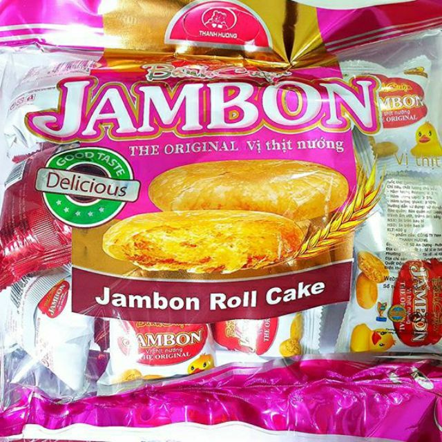 Sỉ Thùng 10 Gói Bánh Jambon cuộn thịt nướng Thanh Hương