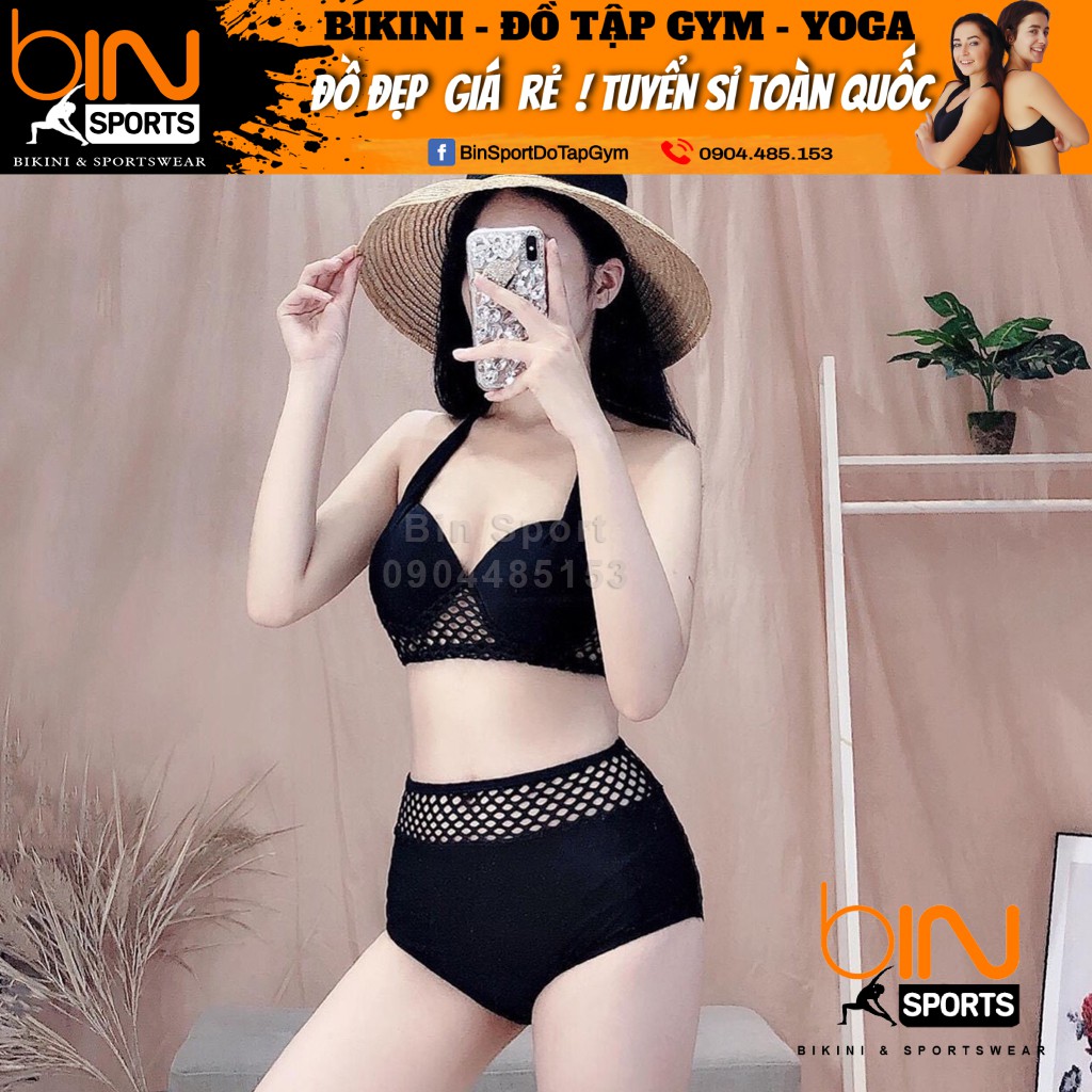 Bikini Nữ Hai Mảnh Phối Lưới Freesize Bin Sports BHV009