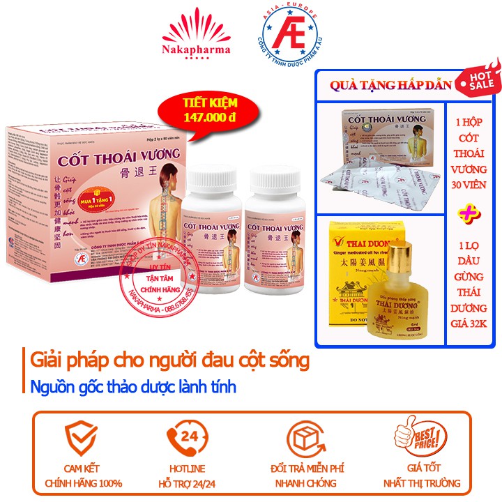 CỐT THOÁI VƯƠNG – Giải pháp cho người bị đau nhức xương khớp, thoái hóa cột sống, đau thần kinh toạ