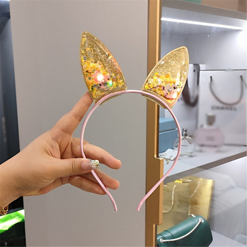 Băng Đô Tai Thỏ Có Đèn LED Phát Sáng