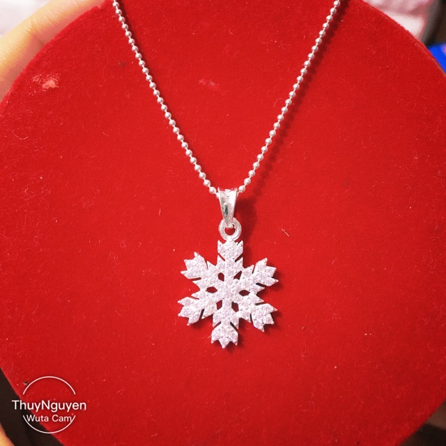 Dây chuyền bi bông tuyết bạc ta