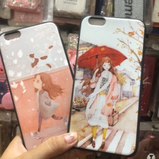 Iphone 6 Plus/ 6S Plus ốp lưng in hình cô gái