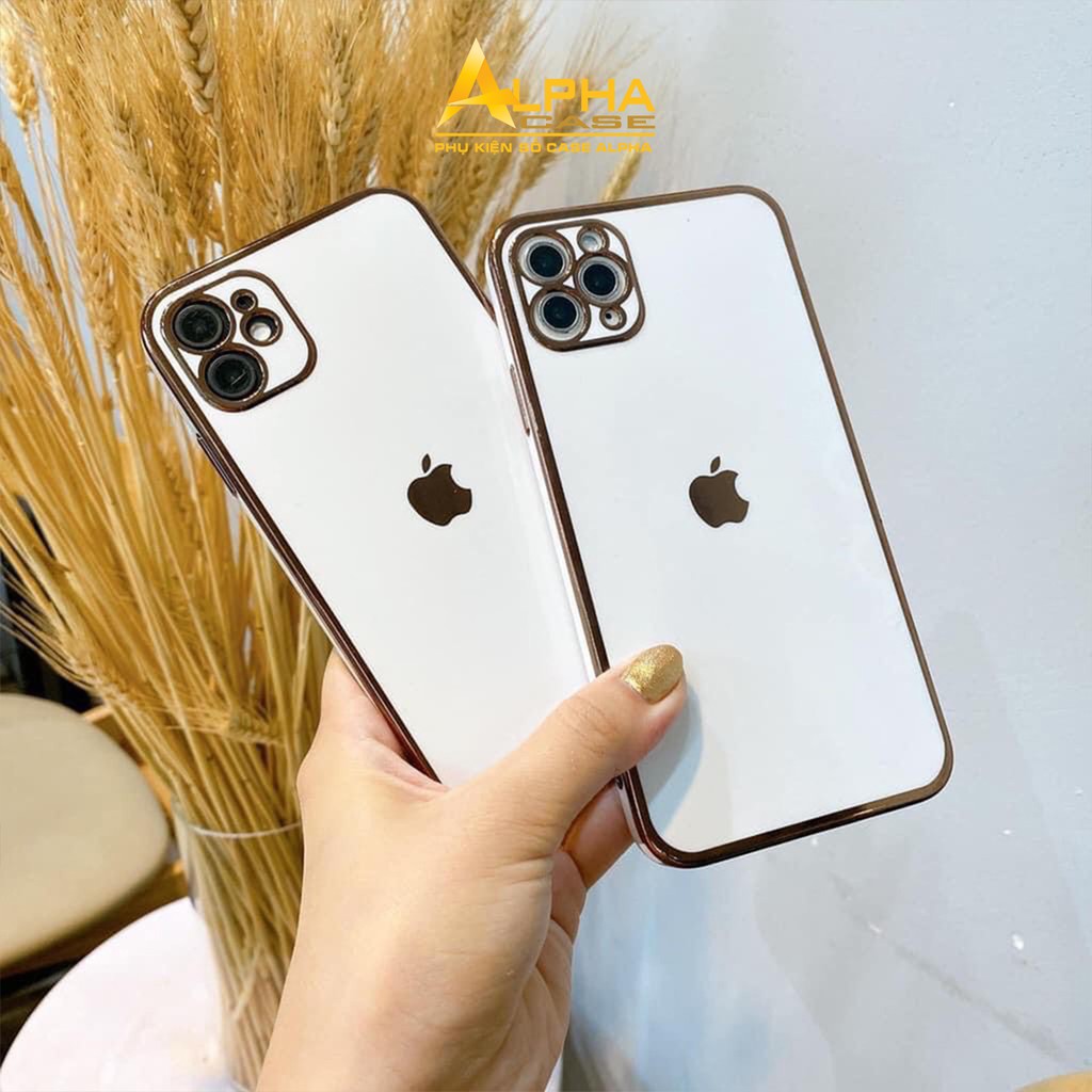 Ốp lưng iphone dẻo xi viền vuông độ iphone 12 /7/7plus/8/8plus/x/xs/xs max/11/11 promax/12/12pro max casealpha