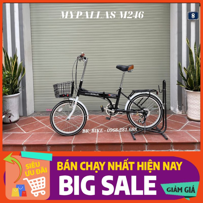 Xe Đạp Gấp Mypallas M246 Nhật Bản - Chốt Gập Chắc, Mayer Bộ Truyền Động Đồng Bộ Nhật Bản