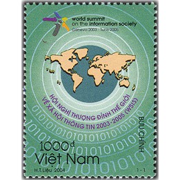 Tem sưu tập MS 928 Tem Việt Nam 2004 Hội nghị thượng đỉnh Thế giới về Xã hội thông tin