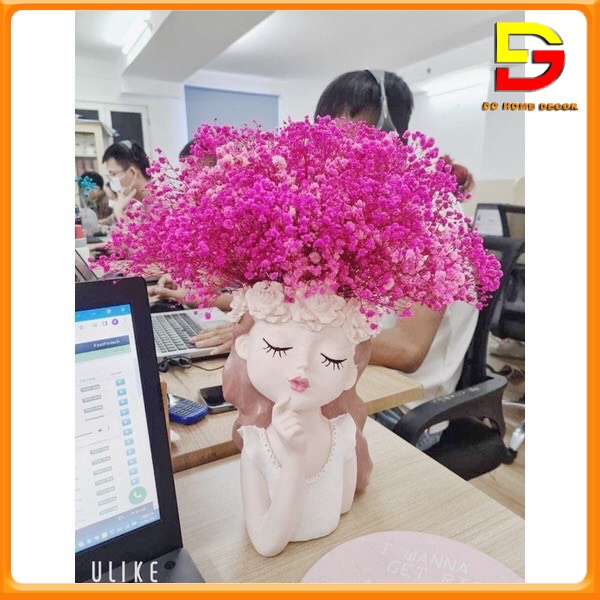 Bình Hoa Cô Gái Lọ Hoa Để Bàn Phòng Khách Kệ TiVi Cắm Sẵn Nhiều Mẫu Decor Trang Trí Nhà Cửa DG-167